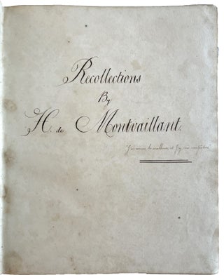 Item #2677 Manuscript memoir of a French officer's experiences during the Napoleonic Wars in...