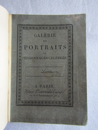 Galerie de Portraits de Personnages Celebres [wrapper title].