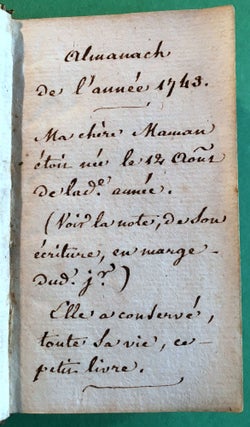 Etrennes mignonnes Curieuses et utiles Augmentées pour l’Année 1743.