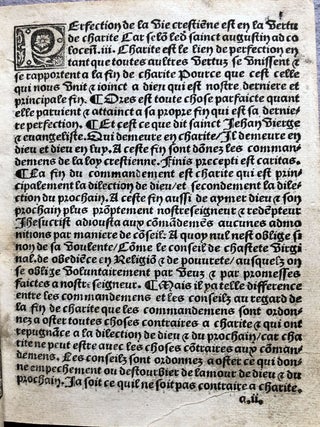 Le Livre de la perfection de la vie crestienne.