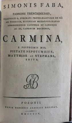 Carmina, e posthumis mss. pietate nepotum eius, Matthiae ac Stephani, edita.