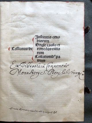 De institutis coenobiorum. - Collationes patrum XXIV.