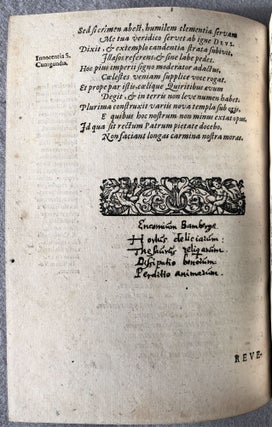 Urbs Bamberga, et Abbates Montis Monachorum prope Bambergam, elegiaco versu descripti.