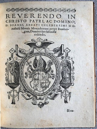 Urbs Bamberga, et Abbates Montis Monachorum prope Bambergam, elegiaco versu descripti.