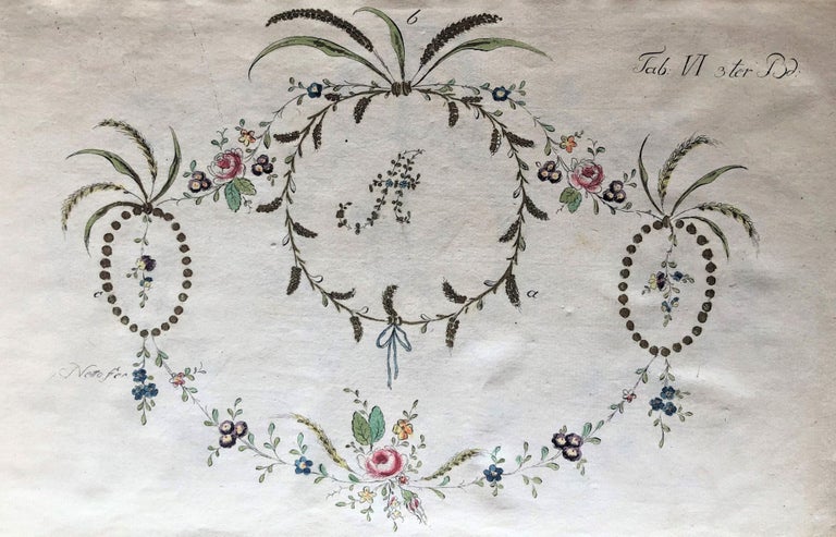 Item #3204 A suite of etched floral embroidery designs. Johann Friedrich NETTO.