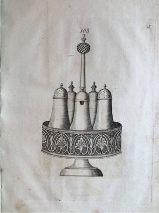 Designs of Sundry Articles of Queen's or Cream-colour'd Earthen-Ware, manufactured by Hartley, Greens, and Co. at Leeds Pottery: with a great variety of other articles. The same enamel'd, Printed or Ornamented with Gold to any Pattern; also with Coats of Arms, Cyphers, Landscapes, &c. &c. / Abrisse von verschiedenen Artickeln vom Koniginnen oder gleben Stein-Gute... / Desseins de divers articles de Poteries de la Reine en Couleur de Creme ...