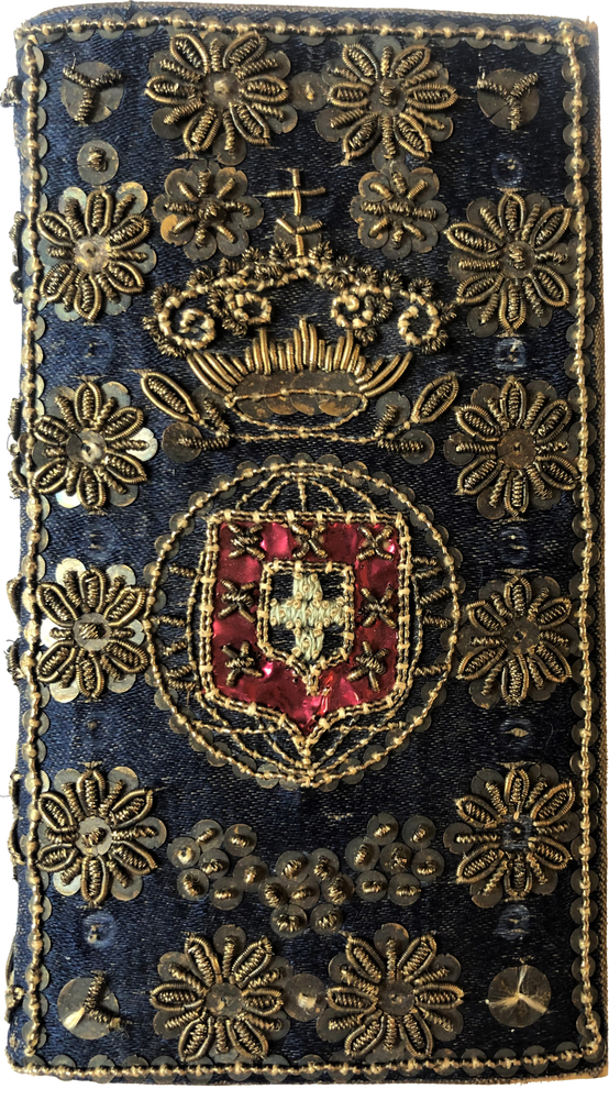 Item #4132 Diario ecclesiastico para o Reino de Portugal, principalmente para a cidade de Lisboa para o anno de 1828. EMBROIDERED BINDING.