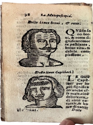 Item #4179 La Metoposcopia overo Commensuratione delle linee della fronte ... Aggiuntovi una...
