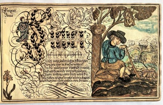 Illustrated calligraphic sample book.
