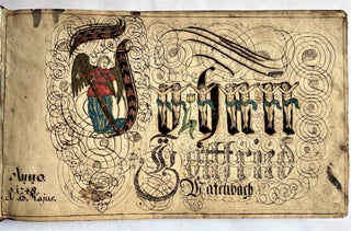 Illustrated calligraphic sample book.
