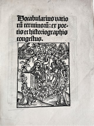 Item #4209 Vocabularius variorum terminorum: ex poetis et historiographis congestus. CLASSICAL...