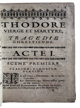 Théodore Vierge et Martyre, Tragédie chrestienne.