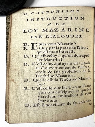 Catéchisme des courtisans ou les Questions de la cour et autres galanteries.