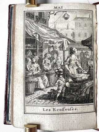 Almanach des marchés de Paris. Étrennes curieuses et comiques avec des chansons intéressantes. Dédié à Marie-Barbe, Fruitière Orangère.