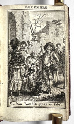Almanach des marchés de Paris. Étrennes curieuses et comiques avec des chansons intéressantes. Dédié à Marie-Barbe, Fruitière Orangère.