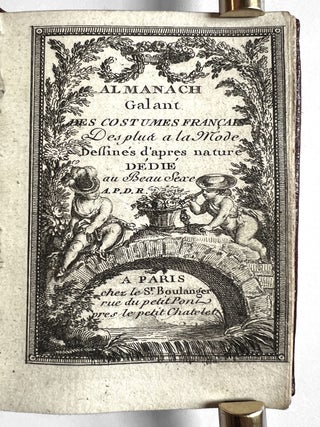 Almanach des marchés de Paris. Étrennes curieuses et comiques avec des chansons intéressantes. Dédié à Marie-Barbe, Fruitière Orangère.