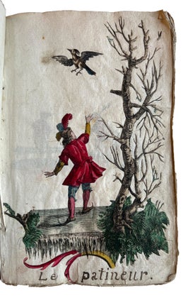 Item #4334 A home-made picture book of hand-colored cutouts from engravings. DECOUPAGE —...