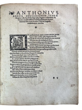 Ordonnances du treschrestien roy de France, Francoys premier de ce nom... ordonnées estre gardees et observees en ses pays de Provence, Forcalquier, et terres adiacentes. Selon et en ensuyuant la reformation par luy faict de la Justice desdictz pays, Lan Mil.CCCCC.xxxv.