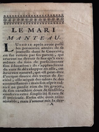 Les Manteaux. Recueil.