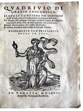 Item #4396 Quadrivio, il quale contiene un trattato della strada che si ha da tenere in scrivere...