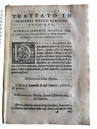 Quadrivio, il quale contiene un trattato della strada che si ha da tenere in scrivere Istoria. Un Modo, che insegna &agrave; scriver epistole latine, & volgari ... Alcune avvertenze del tesser dialoghi. Et alcuni artificii delle Ode di Oratio Flacco.