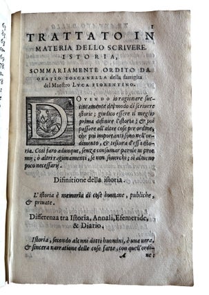 Quadrivio, il quale contiene un trattato della strada che si ha da tenere in scrivere Istoria. Un Modo, che insegna à scriver epistole latine, & volgari ... Alcune avvertenze del tesser dialoghi. Et alcuni artificii delle Ode di Oratio Flacco.