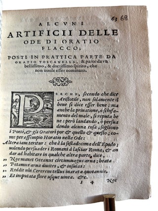 Quadrivio, il quale contiene un trattato della strada che si ha da tenere in scrivere Istoria. Un Modo, che insegna &agrave; scriver epistole latine, & volgari ... Alcune avvertenze del tesser dialoghi. Et alcuni artificii delle Ode di Oratio Flacco.