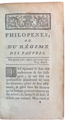 Philopenes, ou du Régime des Pauvres.