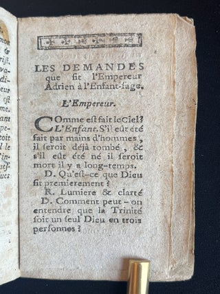 L'Enfant sage a trois ans, Contenant les Demandes que lui fit l’Empereur Adrien & les Réponses de l’Enfant.