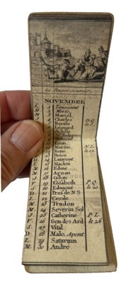 Engraved miniature calendar for 1784.