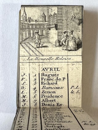Engraved miniature calendar for 1784.