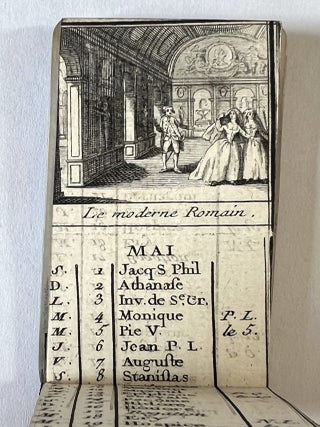 Engraved miniature calendar for 1784.
