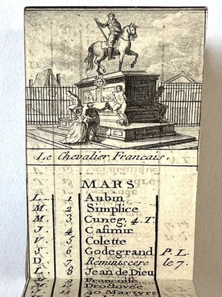 Engraved miniature calendar for 1784.