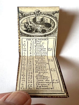Engraved miniature calendar for 1775.