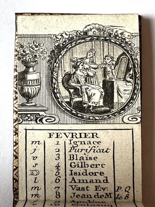 Engraved miniature calendar for 1775.