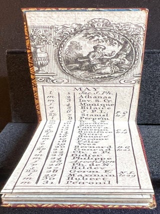 Engraved miniature calendar for 1775.