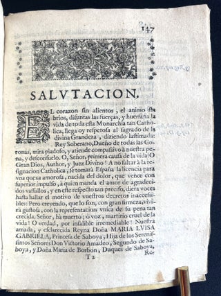Relacion de las reales exequias que se celebraron por la serenissima Señora Doña Maria Luisa Gabriela de Saboya, Reyna de España.