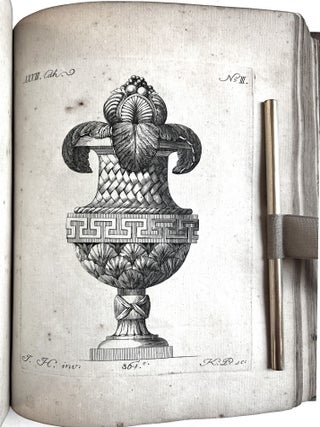 Item #4453 Album of designs of decorative objects, lamps, clocks, architectural elements,...