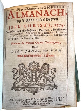 D'erven Stichters comptoir almanach, op't Iaar onses Heeren Jesu Christi, 1753.