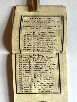 Item #4472 Souvenir Pour l’an 1816. Contenant le lever et le coucher du soleil et de la lune....